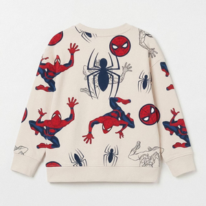 Felpa Spiderman MARVEL Bambino in Misto Cotone Garzato Maglia Felpata - 3508