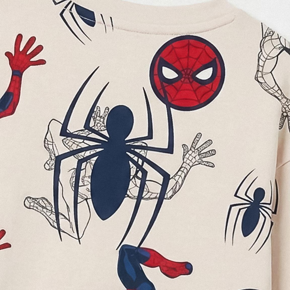 Felpa Spiderman MARVEL Bambino in Misto Cotone Garzato Maglia Felpata - 3508