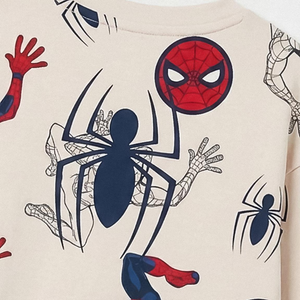Felpa Spiderman MARVEL Bambino in Misto Cotone Garzato Maglia Felpata - 3508