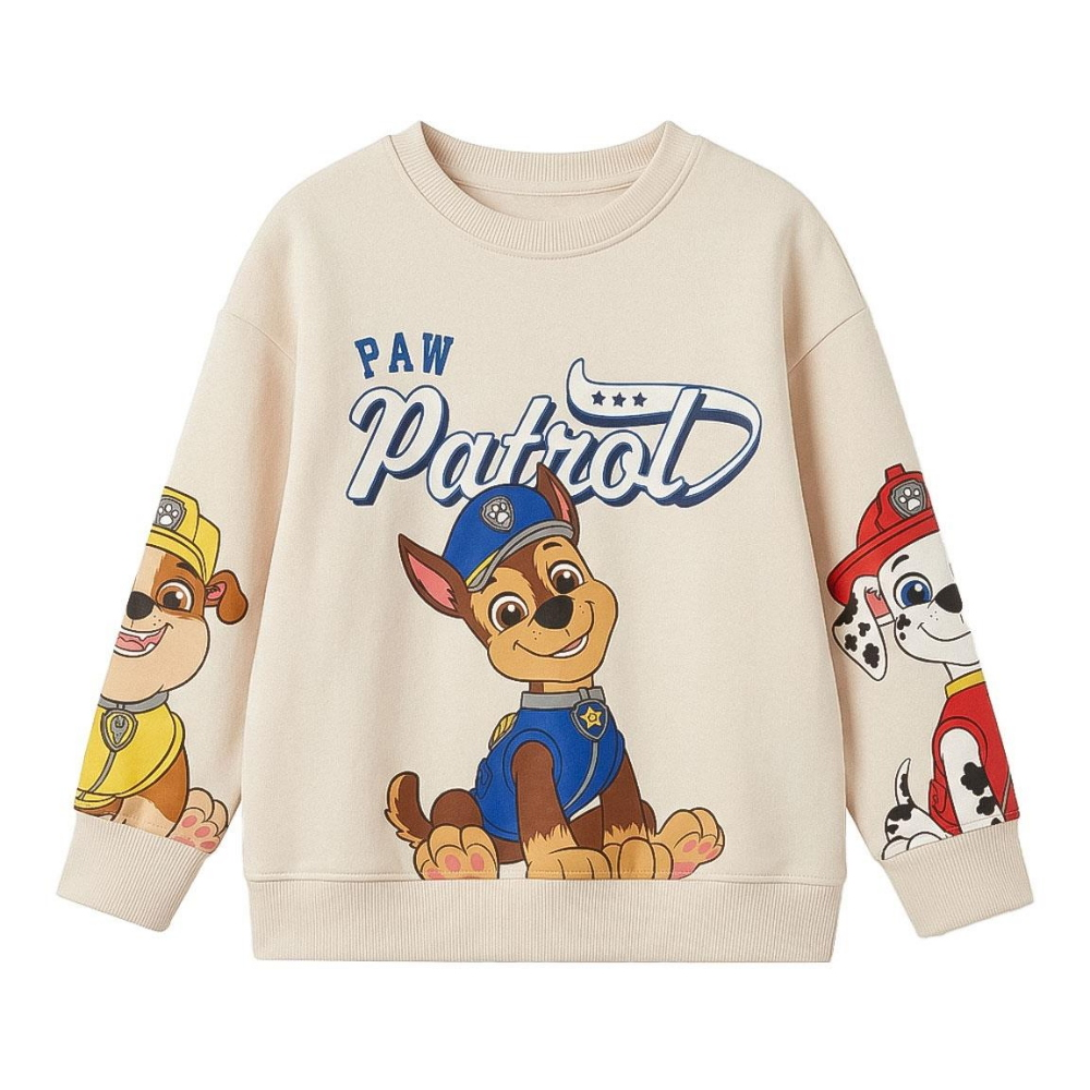 Felpa Paw Patrol Bambino in Misto Cotone Garzato Maglia Felpata - 3551