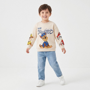 Felpa Paw Patrol Bambino in Misto Cotone Garzato Maglia Felpata - 3551