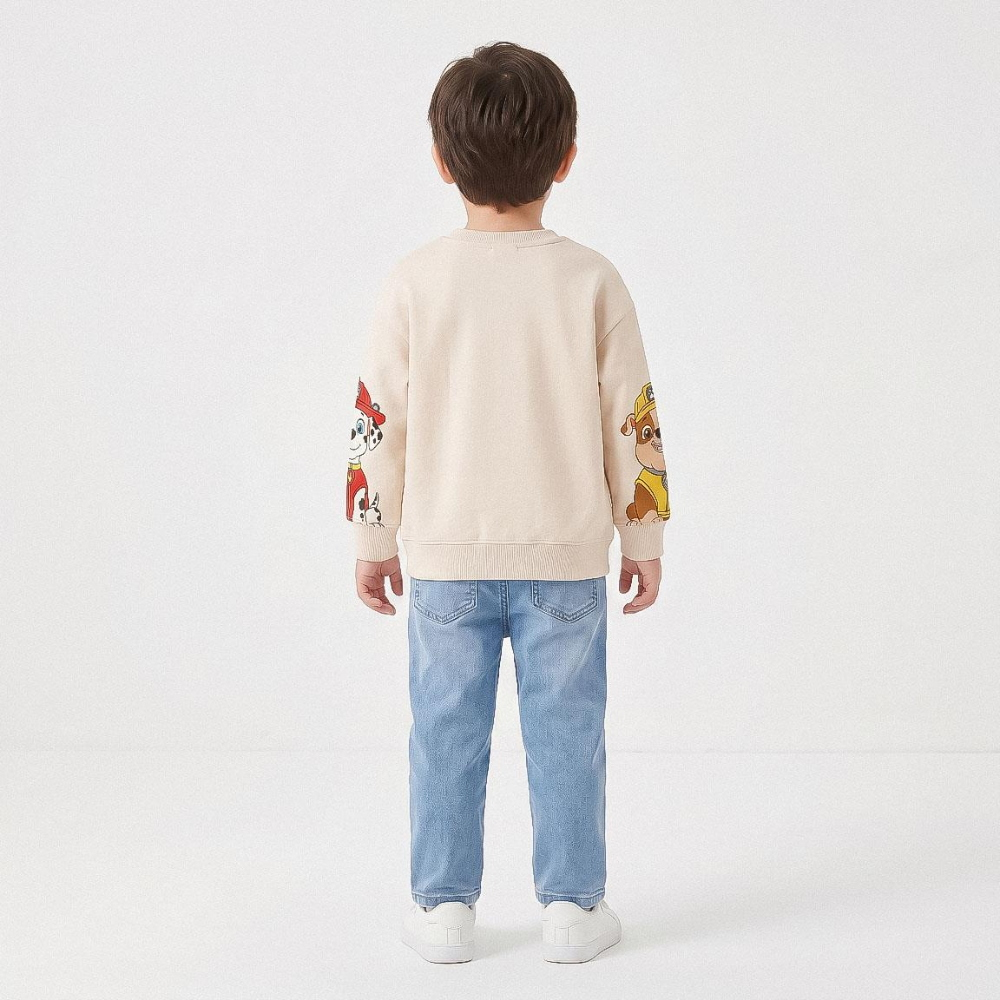 Felpa Paw Patrol Bambino in Misto Cotone Garzato Maglia Felpata - 3551