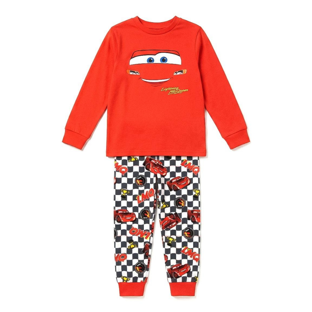 Pigiama Manica Lunga Cars DISNEY in Caldo Cotone Maglia e Pantaloni - 3576