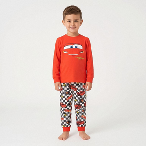 Pigiama Manica Lunga Cars DISNEY in Caldo Cotone Maglia e Pantaloni - 3576