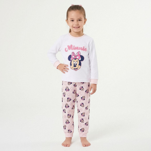 Pigiama Manica Lunga Minnie DISNEY in Caldo Cotone Maglia e Pantaloni - 3577