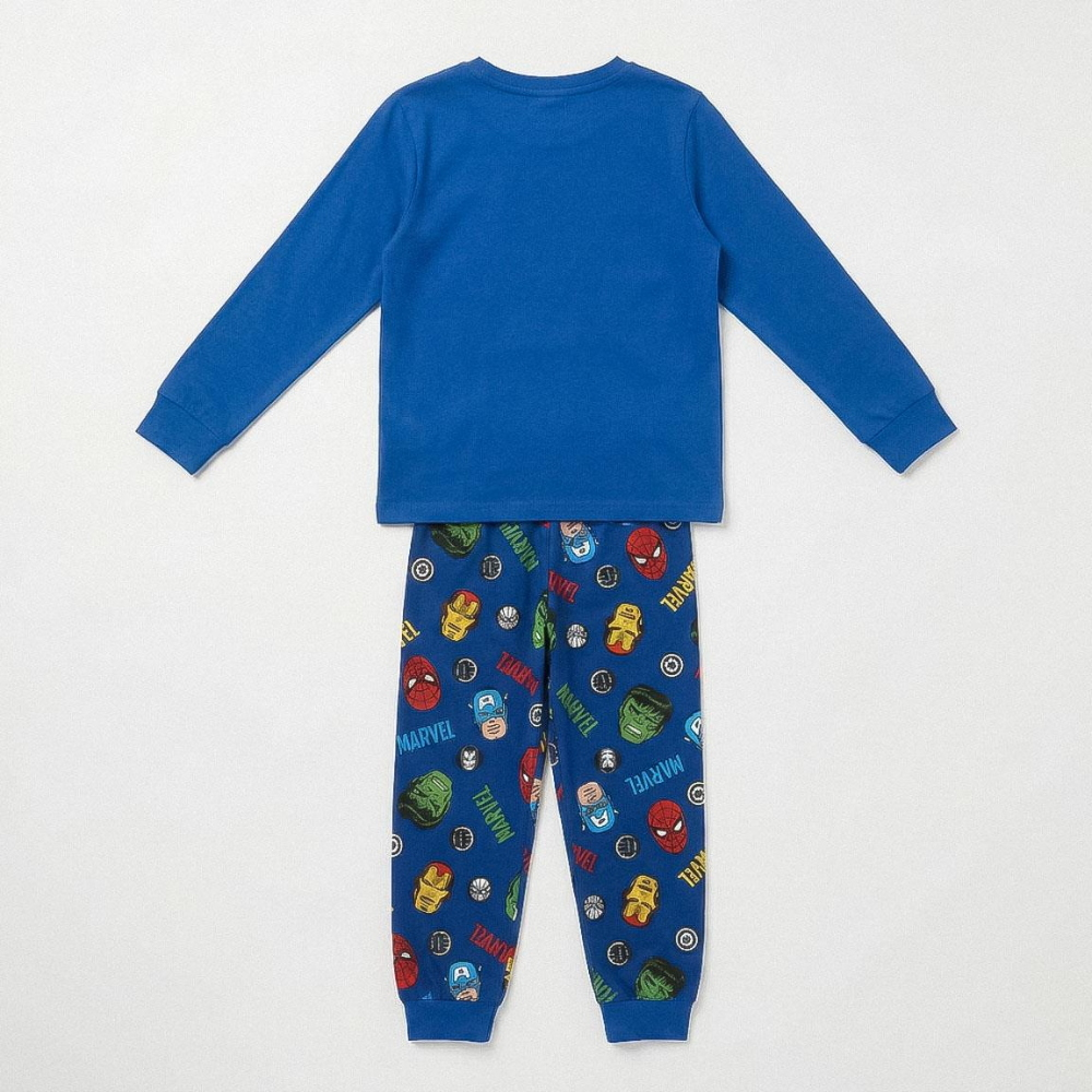 Pigiama Manica Lunga Avengers MARVEL in Caldo Cotone Maglia e Pantaloni - 3616