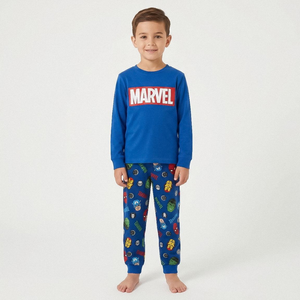 Pigiama Manica Lunga Avengers MARVEL in Caldo Cotone Maglia e Pantaloni - 3616
