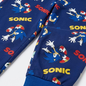 Pigiama Manica Lunga Sonic in Caldo Cotone Maglia e Pantaloni - 3619