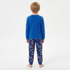 Pigiama Manica Lunga Sonic in Caldo Cotone Maglia e Pantaloni - 3619