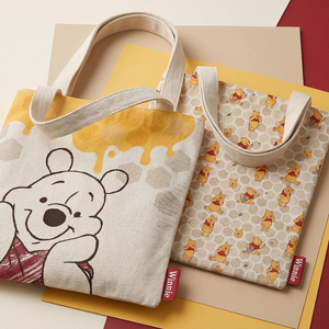 Borsa in Tela Winnie the Pooh DISNEY Borsa Shopper Multifunzione Tote Bag- 6762/2