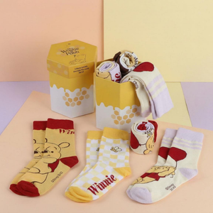 Calzini per Adulti Winnie the Pooh 3 Paia in Misto Cotone in Confezione Regalo T.u. 36/43 - 3826
