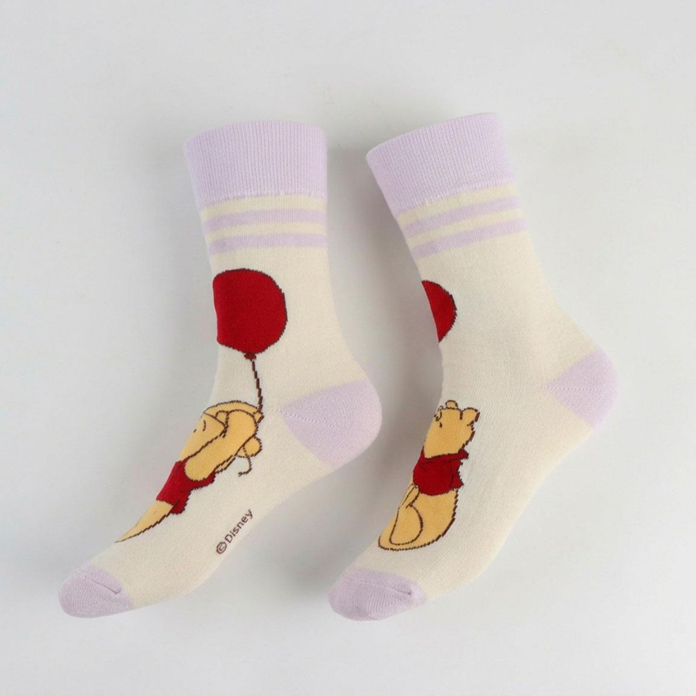 Calzini per Adulti Winnie the Pooh 3 Paia in Misto Cotone in Confezione Regalo T.u. 36/43 - 3826