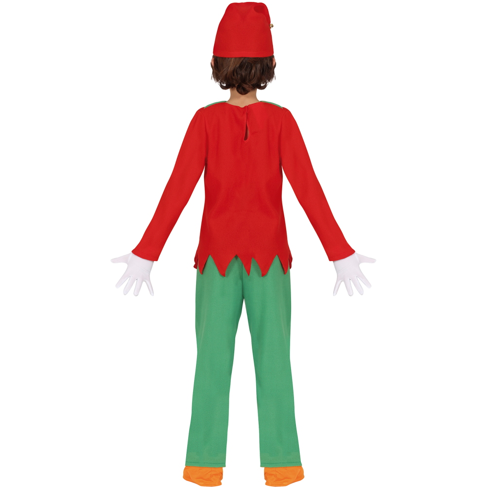 Costume Elfo Natalizio Bambino Travestimento Aiutante Babbo Natale Recita - 4245