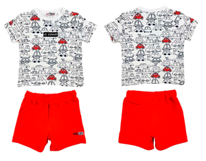 Completo Short + T-Shirt Yours Culla Neonato 3/12 Mesi - Y6517
