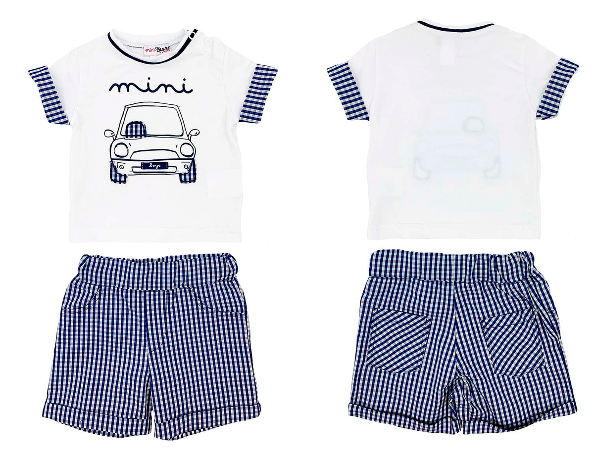 Completo Short + T-Shirt Yours Culla Neonato 3/12 Mesi - Y6505