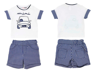 Completo Short + T-Shirt Yours Culla Neonato 3/12 Mesi - Y6505