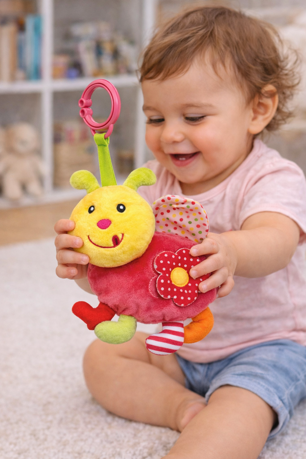 Peluche Coccinella con Giochi Neonato Cm. 29 Venturelli - 785114/1