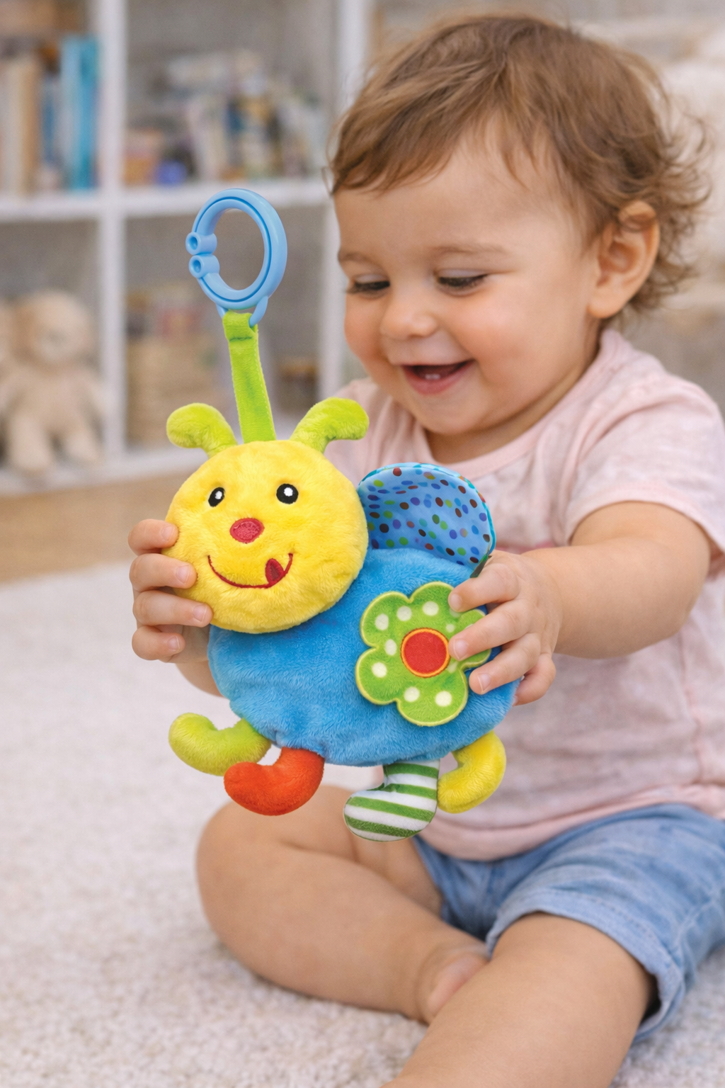 Peluche Coccinella con Giochi Neonato Cm. 29 Venturelli - 785114/2