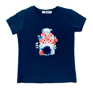 T-Shirt Yours Manica Corta Blu Bambina 3/7 Anni - Y8140