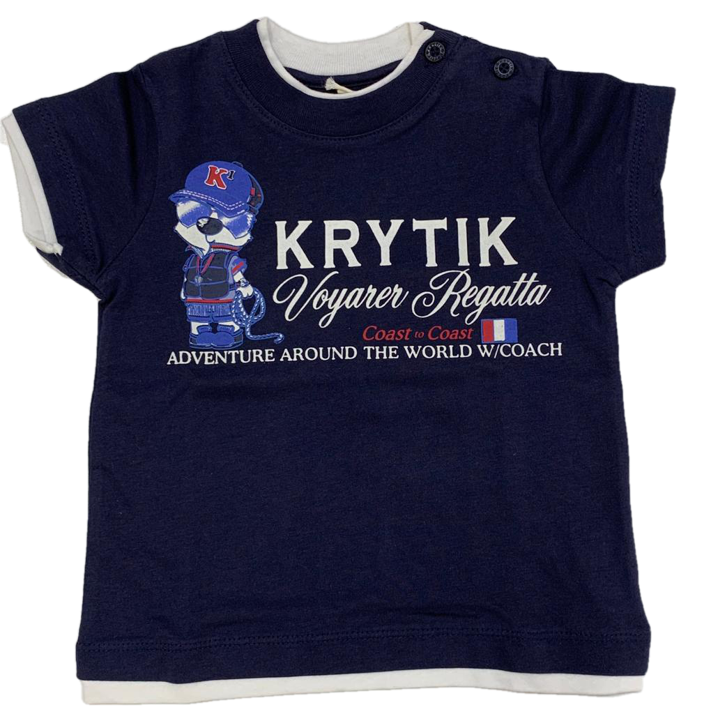 T-Shirt M.c. Krytik Neonato 9/30 Mesi Blu-69083