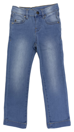 Pantalone Jeans Lavaggio Chiaro Bambino Ubs2 Taglie 4/12 Anni 70%co 28%pl 2%el-1440