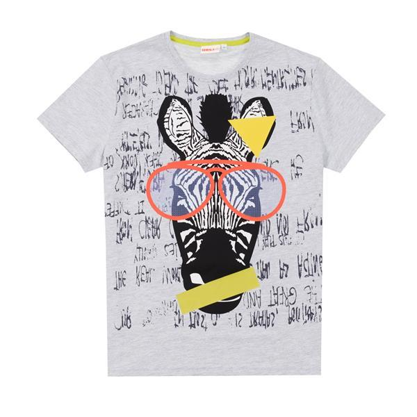 T-Shirt M.c. Bambino Ragazzo Ubs2 Taglie 2/12 Anni Zebra 100%co-9458