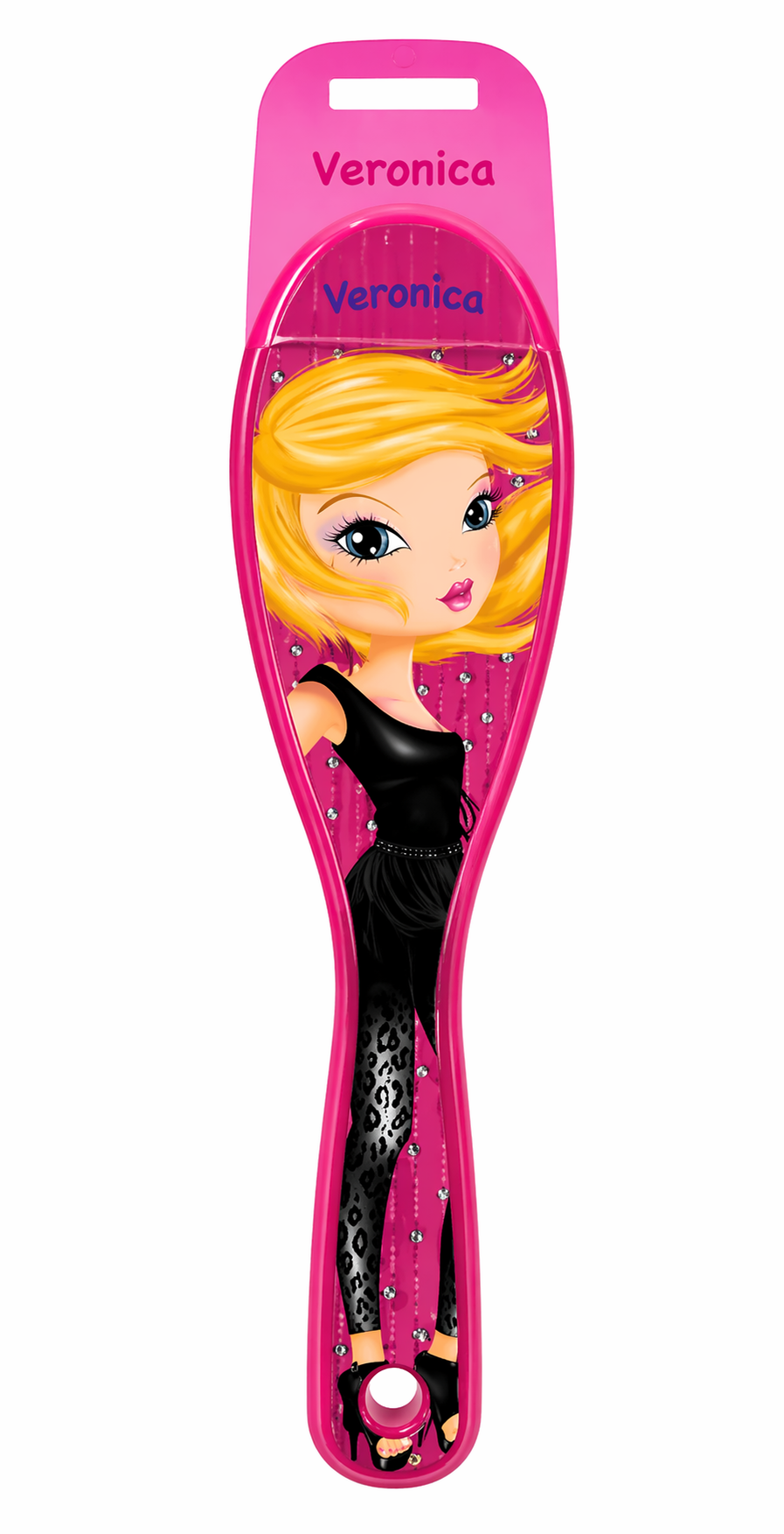 Spazzola per Capelli Top Model Veronica in Plastica