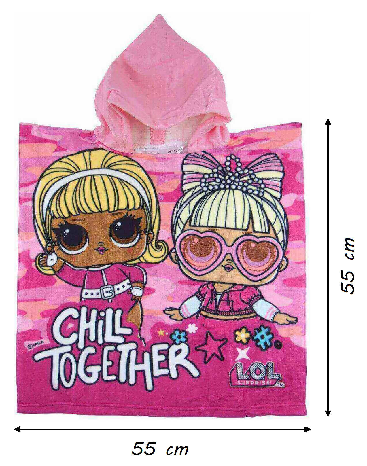 Poncho Mare Lol Surprise Asciugamano Accappatoio Microcotone Cm110x55 100%pl- lo 0075