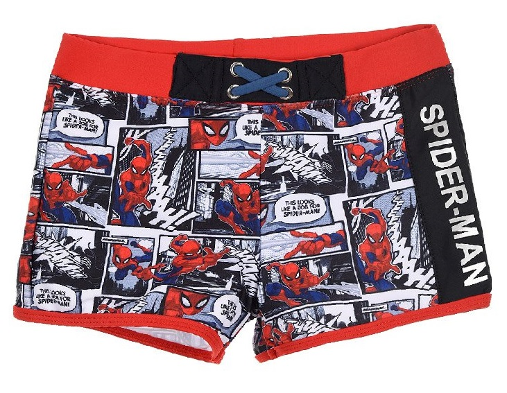 Costume Mare Spiderman Uomo Ragno MARVEL Pantaloncino Bambino 3/8 Anni-Et1701rosso