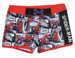 Costume Mare Spiderman Uomo Ragno MARVEL Pantaloncino Bambino 3/8 Anni-Et1701rosso