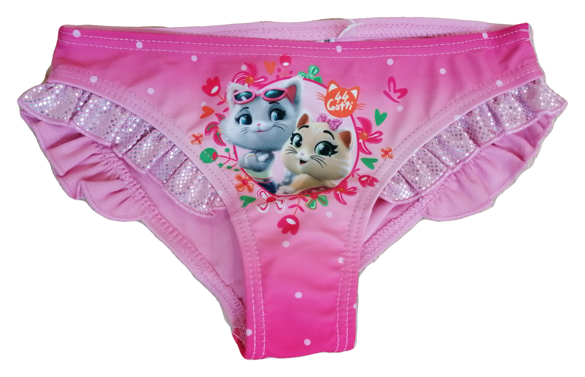 Costume Mare 44gatti Milady Pilou Slip Mutandina Bambina 3/6 Anni-Et6130rosa