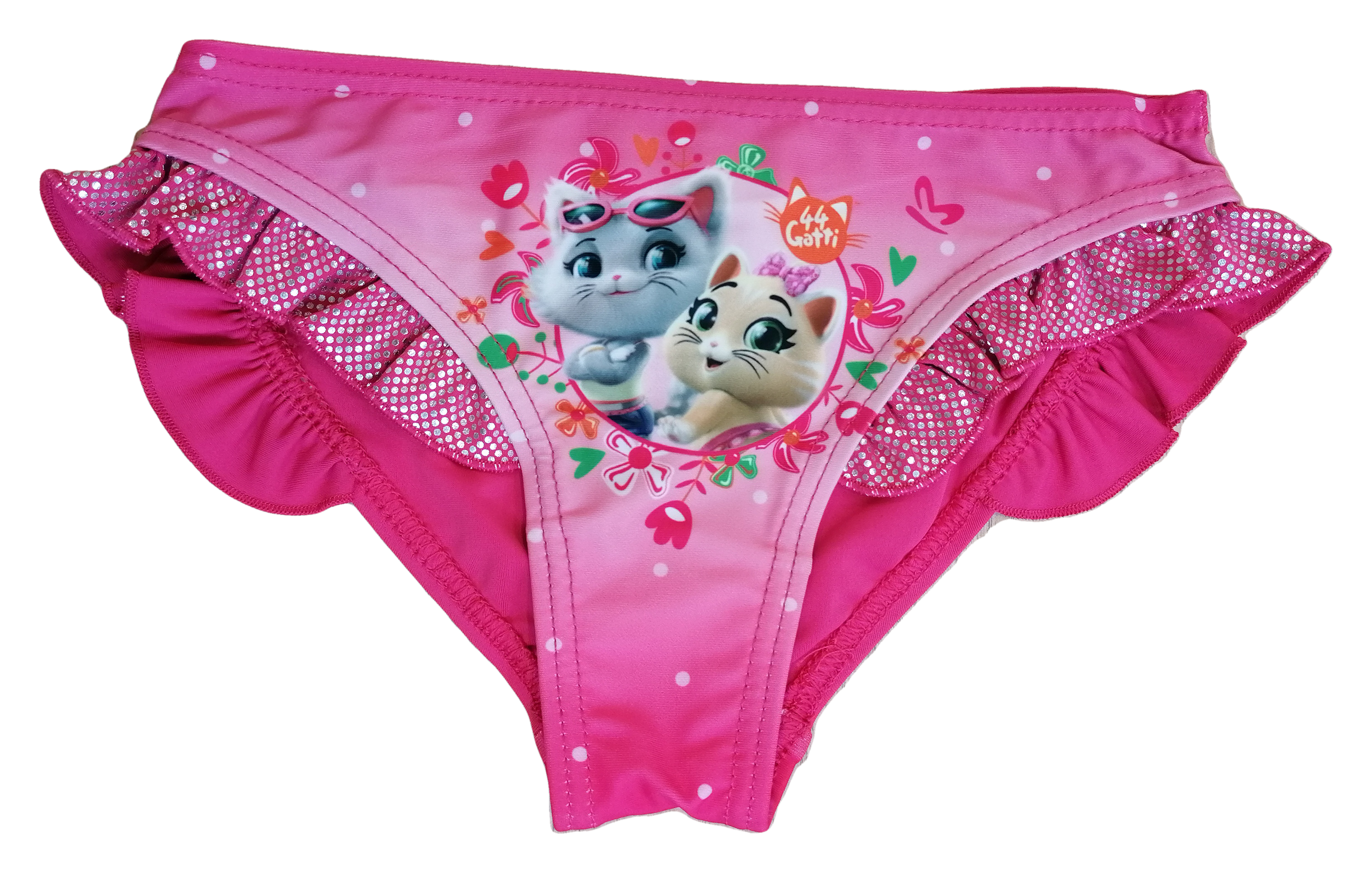 Costume Mare 44gatti Milady Pilou Slip Mutandina Bambina 3/6 Anni-Et6130fuxia