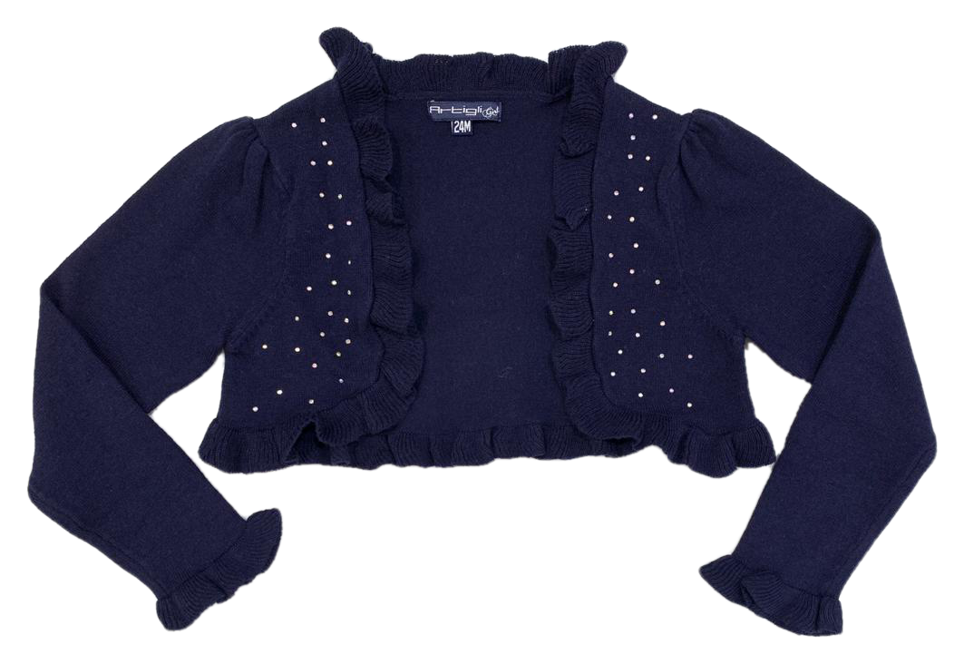 Coprispalle con Rouche e Brillantini Artigli Girl Neonata 24 Mesi Blu-A04699