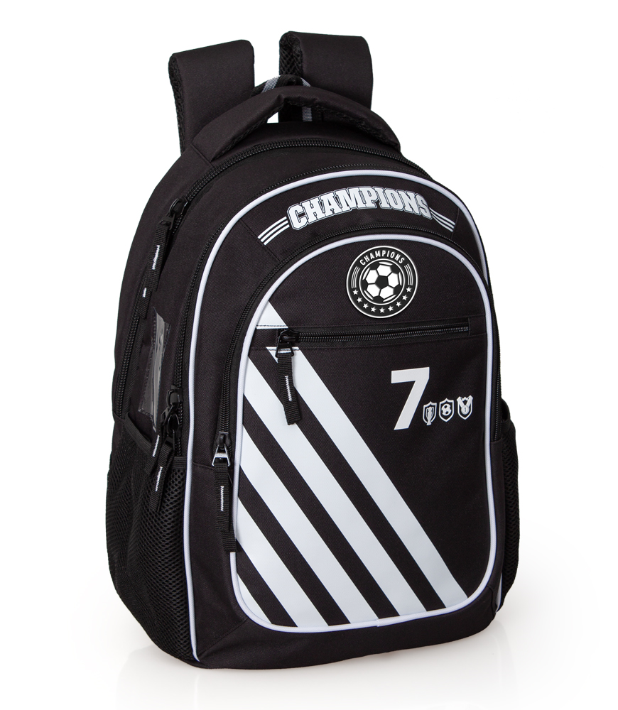 Zaino Scuola Juventus Campioni Bianconeri per Carrello Portazaino Bambino Cm.41x28x18 con Omaggio-98413