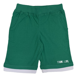 Bermuda Pantaloncino Yours Baby Bambino Verde Taglie 3/7 Anni-B3004/v