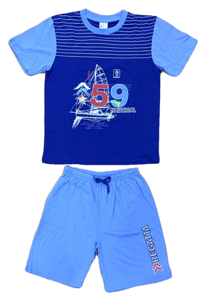 Pigiama T-Shirt+short Talaman Ragazzo 14/16 Anni Blu - 3109