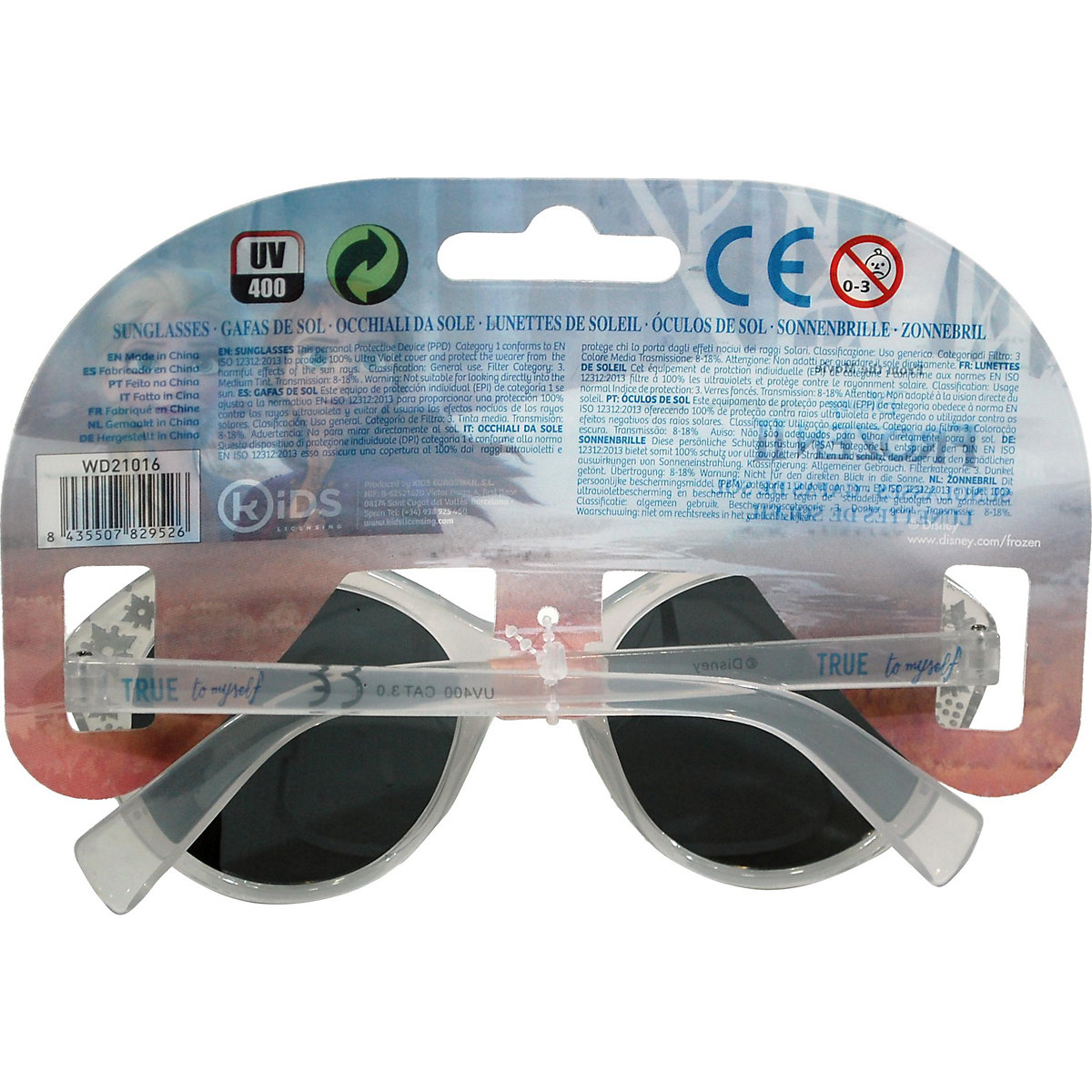 Occhiali da Sole Frozen Ii DISNEY Elsa Rotondi con Filtro Uv400 - Wd21016