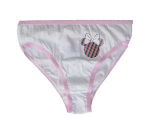 Set 3 Mutandine Minnie Mouse DISNEY Slip 100% Cotone 3/8 Anni Bambina - 0674