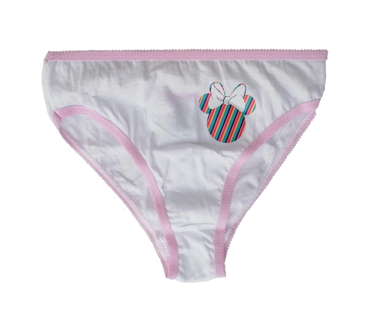 Set 3 Mutandine Minnie Mouse DISNEY Slip 100% Cotone 3/8 Anni Bambina - 0674