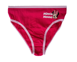 Set 3 Mutandine Minnie Mouse DISNEY Slip 100% Cotone 3/8 Anni Bambina - 0674