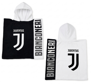 Poncho Mare Juventus Campioni Bianconeri Asciugamano Accappatoio Microcotone Cm110x55 100%pl- Ju50191