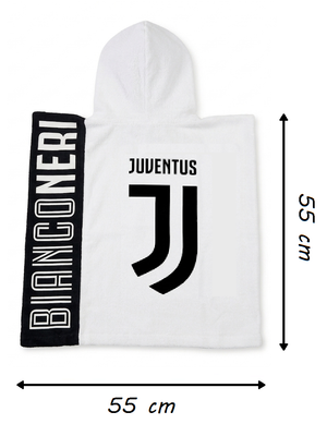 Poncho Mare Juventus Campioni Bianconeri Asciugamano Accappatoio Microcotone Cm110x55 100%pl- Ju50191