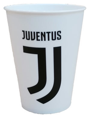 2 Bicchieri Juventus Campioni Bianconeri Plastica Ml.260 Cm. 10x7,5 - C02jv X 2