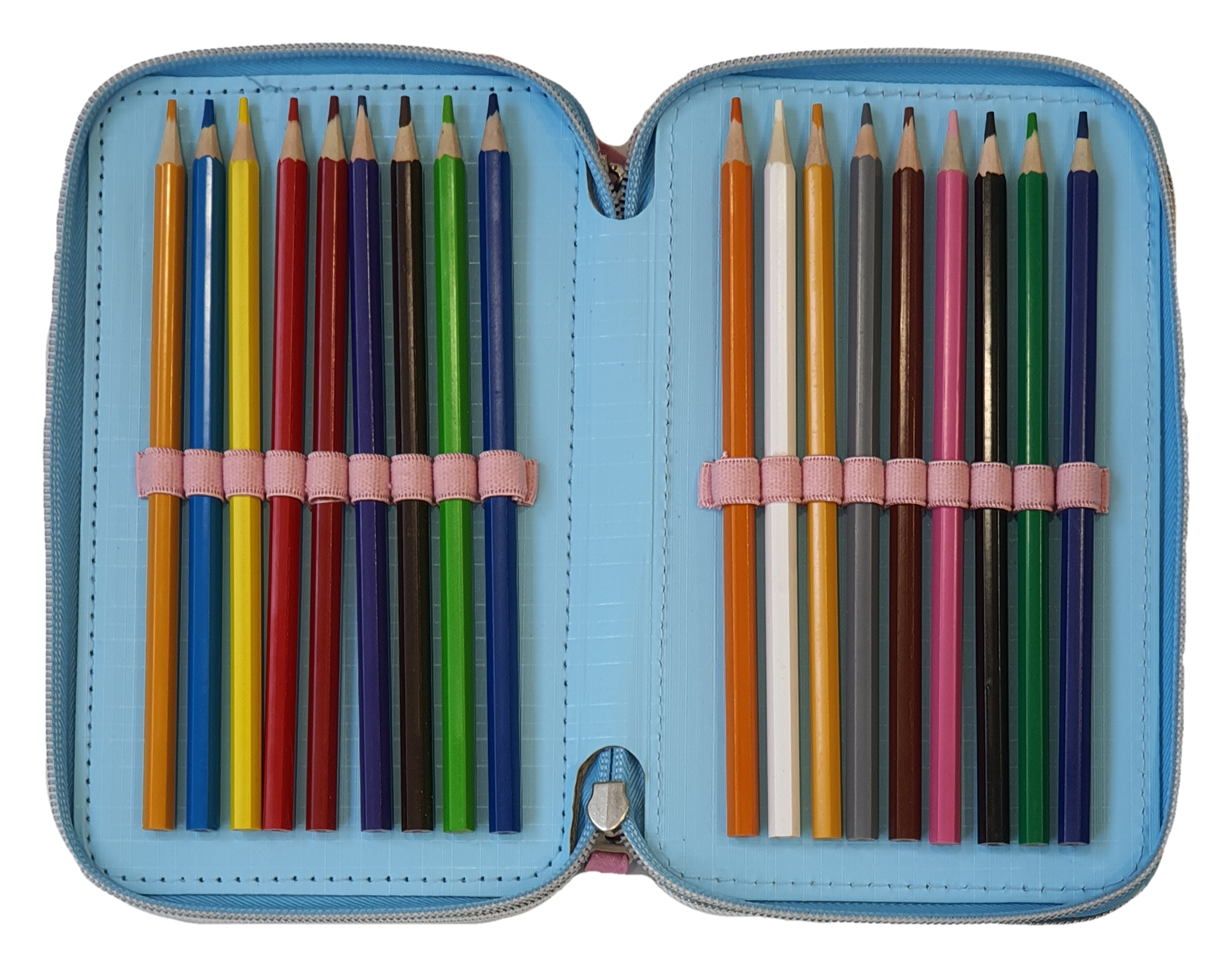 Astuccio Scuola 3d Frozen Ii DISNEY Elsa Anna Multiscomparto 3 Zip Portacolori Pennarelli Giotto - Fr0794