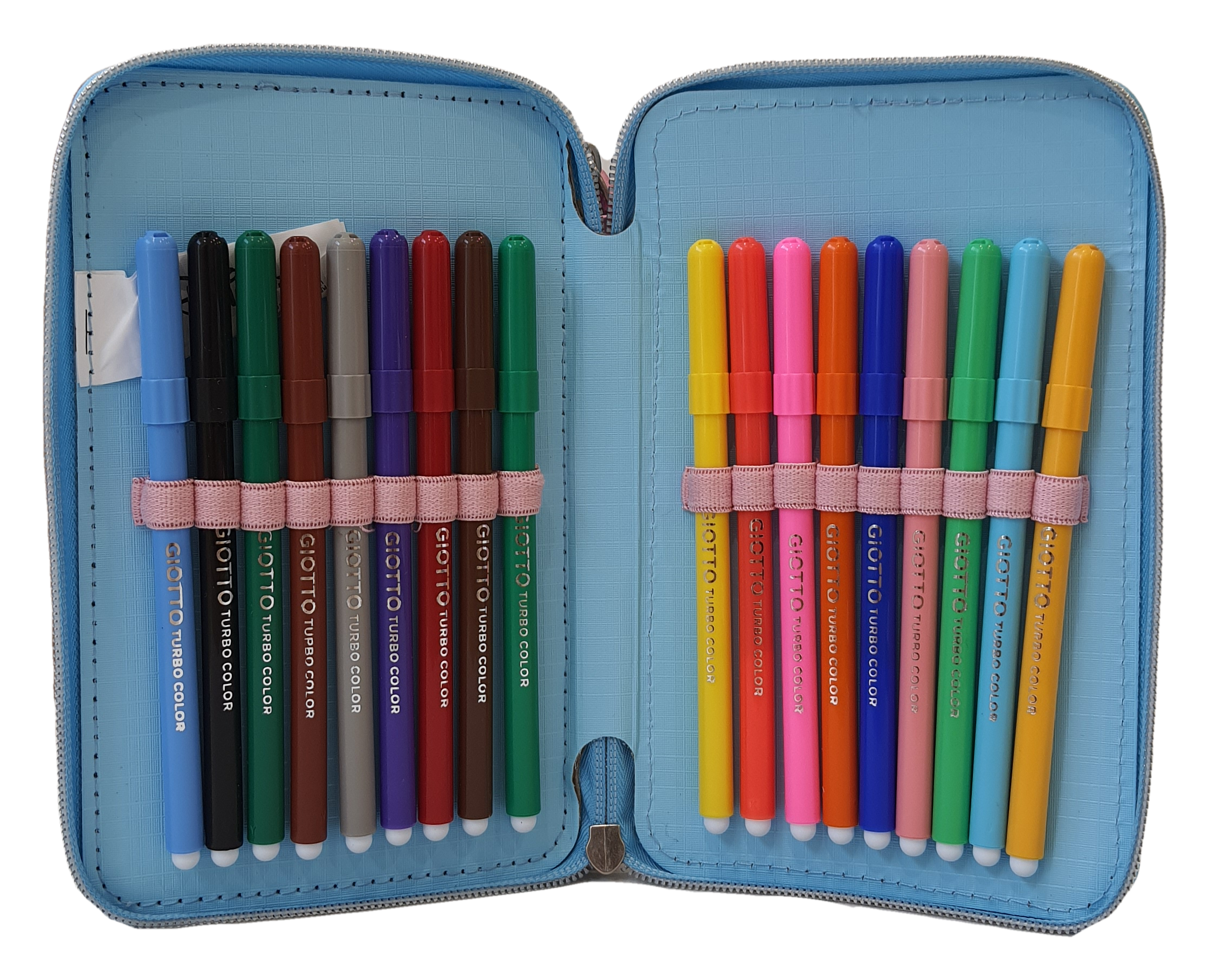 Astuccio Scuola 3d Frozen Ii DISNEY Elsa Anna Multiscomparto 3 Zip Portacolori Pennarelli Giotto - Fr0794