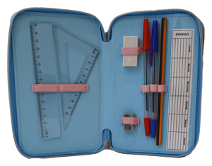 Astuccio Scuola 3d Frozen Ii DISNEY Elsa Anna Multiscomparto 3 Zip Portacolori Pennarelli Giotto - Fr0794