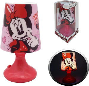 Luce Lampada Minnie Mouse DISNEY Comodino a Batterie Confezione Regalo - Wd21232
