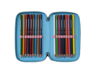 Astuccio Scuola 3d Frozen DISNEY Elsa Anna Multiscomparto 3 Zip Pastelli Fila Pennarelli Giotto - Fr0632