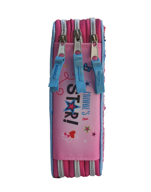 Astuccio Scuola 3d Minnie Mouse DISNEY Multiscomparto 3 Zip Portacolori Fila Giotto - Min0632