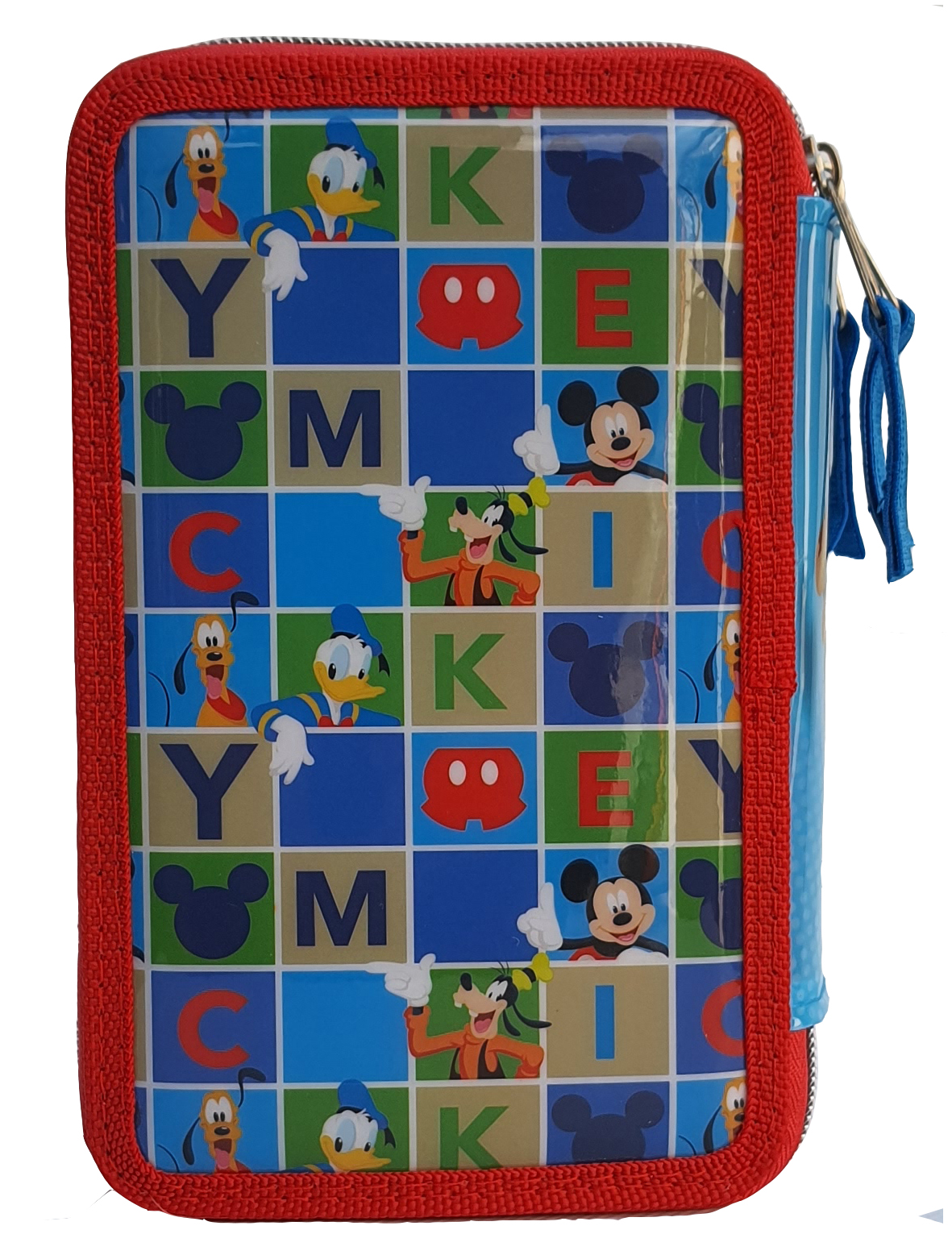 Astuccio Scuola 3d Mickey Mouse DISNEY Topolino Multiscomparto 3 Zip Portacolori Fila Giotto - Mic0632